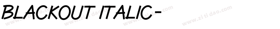 Blackout Italic字体转换